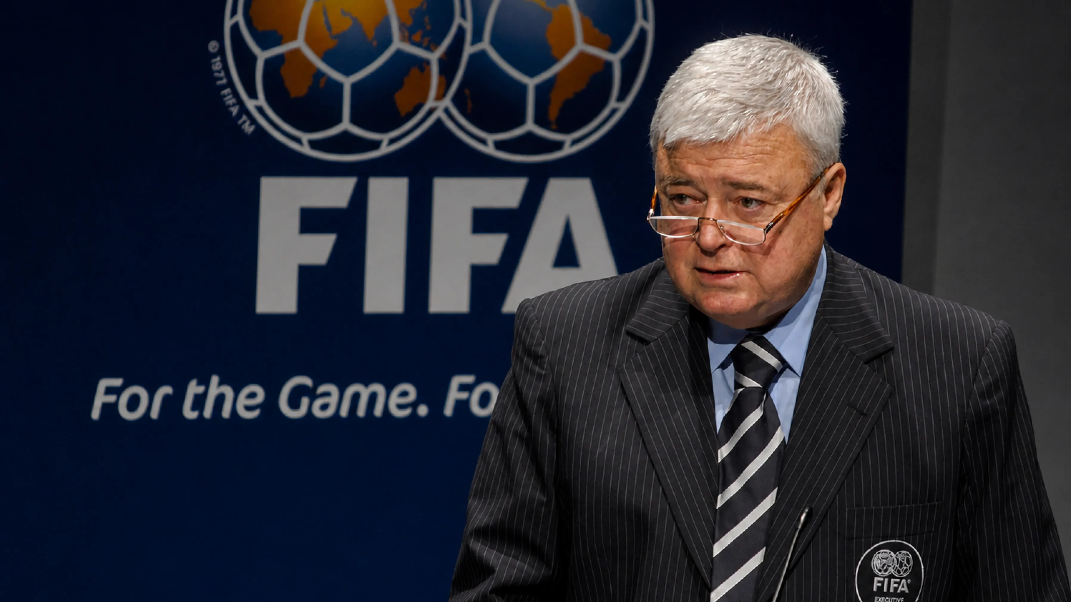 Ricardo Teixeira em evento oficial da FIFA durante período das investigações